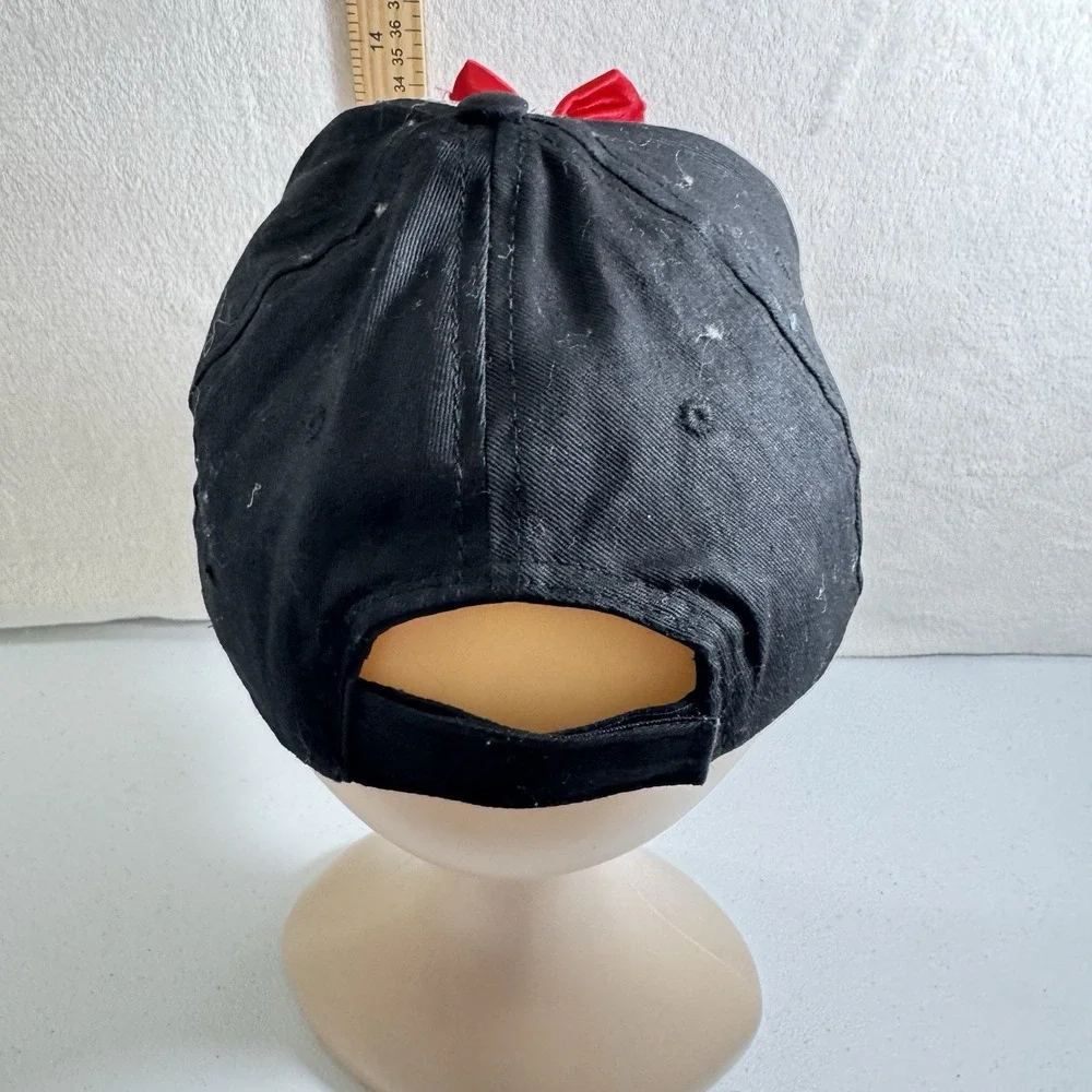 Girls Minnie Mouse Hat Baseball Style Cap Adjustable Red Bow Hearts‎ Disney Cute